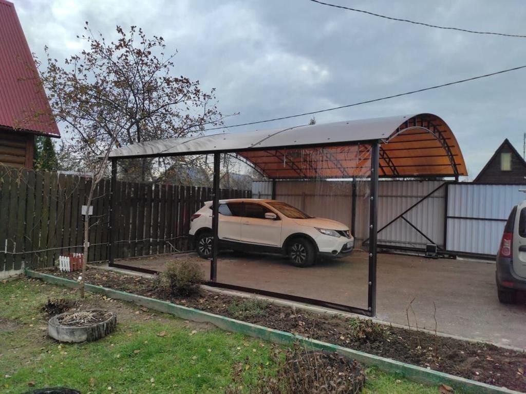 Прозрачные шторы ПВХ для навеса под автомобиль в Гусь-Железном